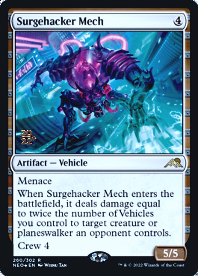 Surgehacker Mech [Kamigawa: Neon Dynasty Prerelease Promos] | Empire Gaming NC