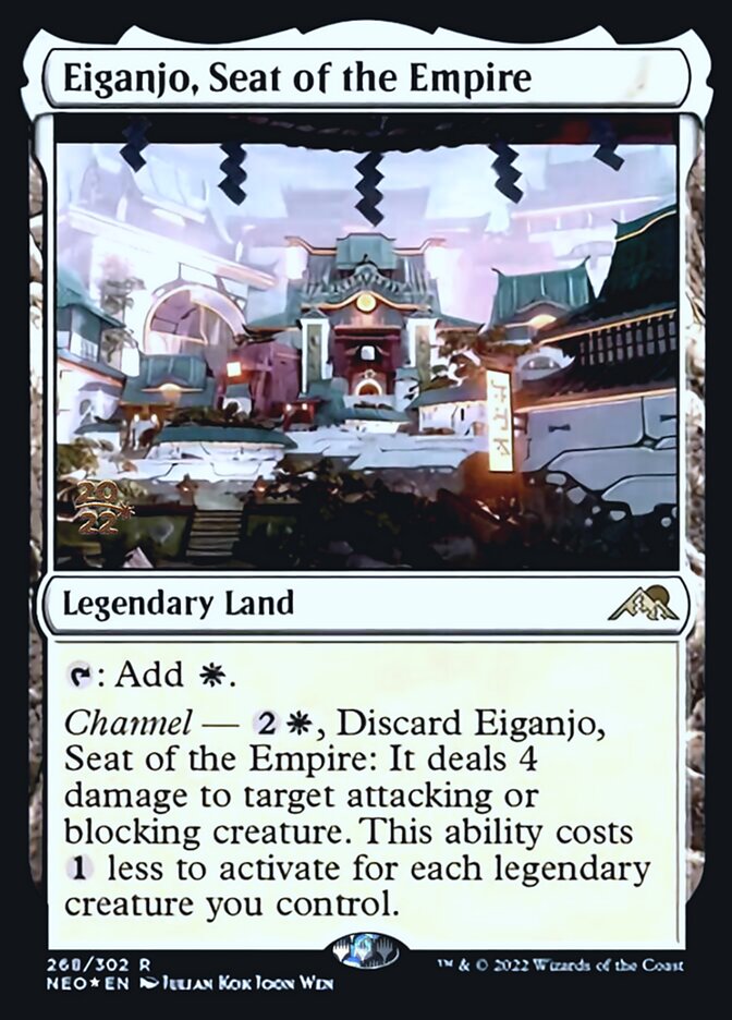 Eiganjo, Seat of the Empire [Kamigawa: Neon Dynasty Prerelease Promos] | Empire Gaming NC