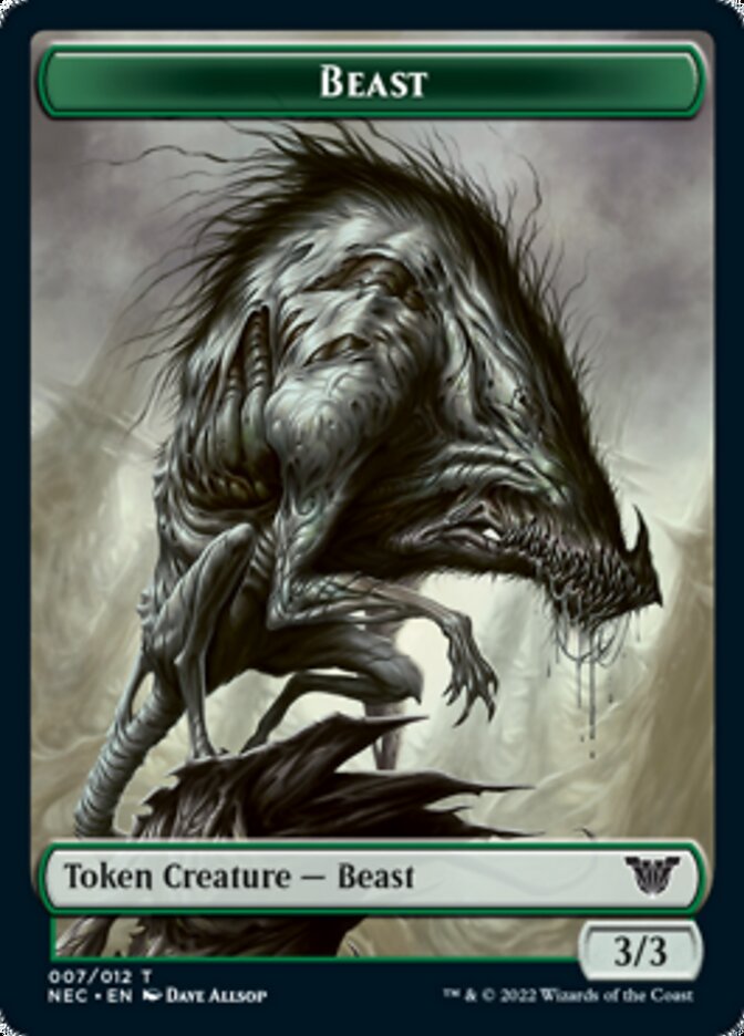 Beast // Treasure Double-sided Token [Kamigawa: Neon Dynasty Commander Tokens] | Empire Gaming NC