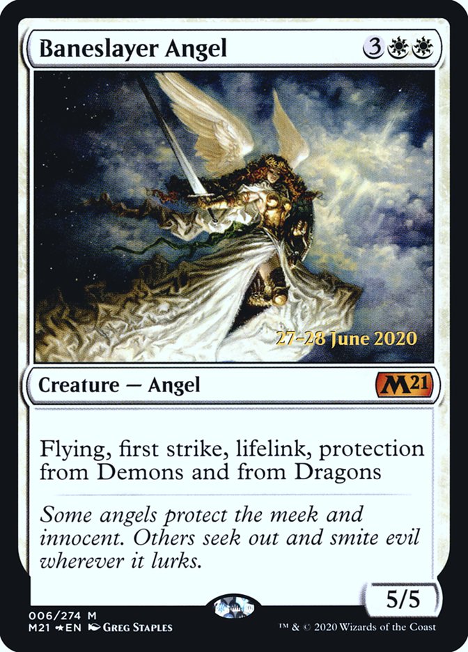 Baneslayer Angel  [Core Set 2021 Prerelease Promos] | Empire Gaming NC