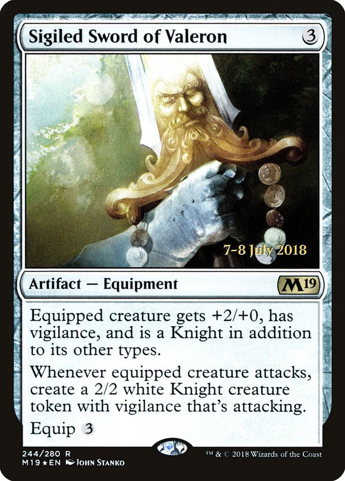 Sigiled Sword of Valeron [Core Set 2019 Promos] | Empire Gaming NC