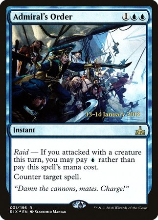 Admiral's Order [Rivals of Ixalan Promos] | Empire Gaming NC