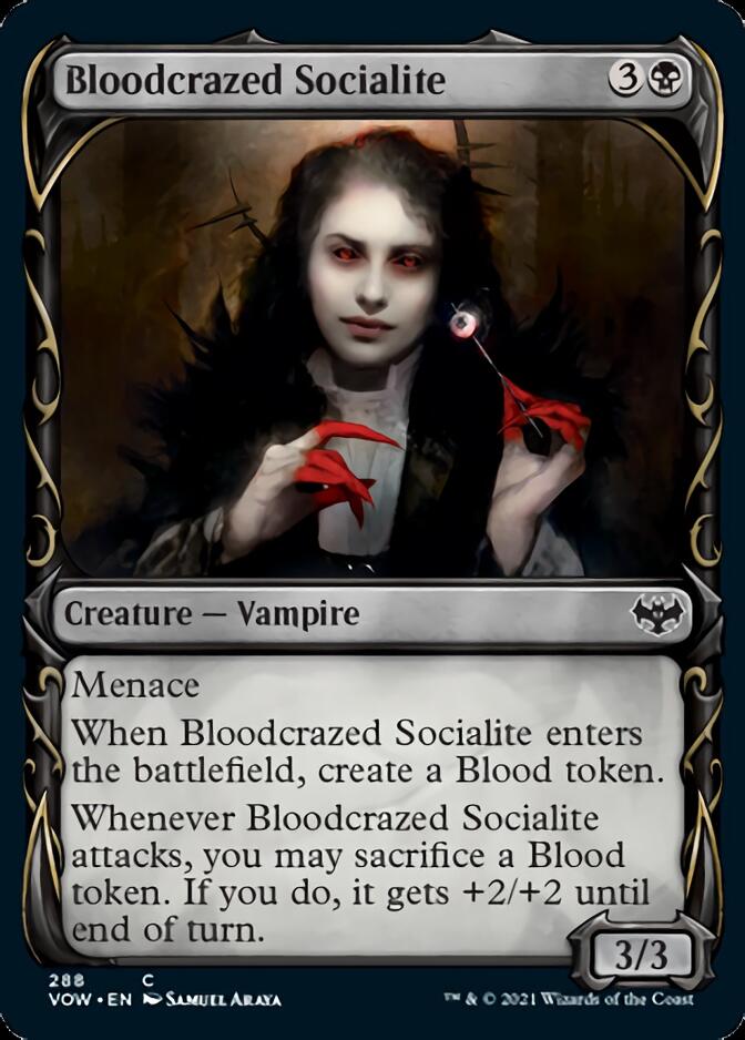 Bloodcrazed Socialite (Showcase Fang Frame) [Innistrad: Crimson Vow] | Empire Gaming NC