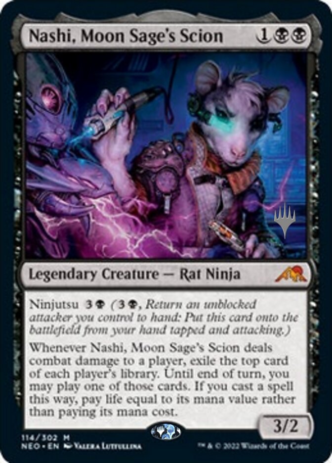 Nashi, Moon Sage's Scion (Promo Pack) [Kamigawa: Neon Dynasty Promos] | Empire Gaming NC