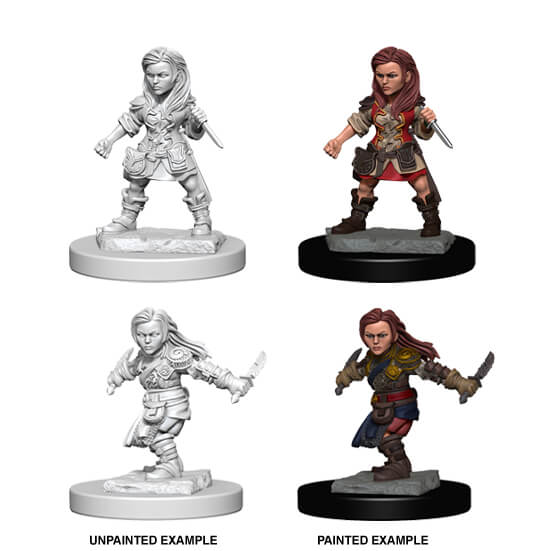 Dungeons & Dragons Nolzur’s Marvelous Miniatures: Halfling Rogue Female | Empire Gaming NC
