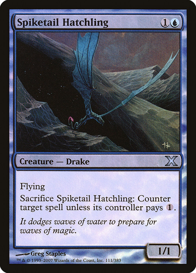 Spiketail Hatchling (Premium Foil) [Tenth Edition] | Empire Gaming NC