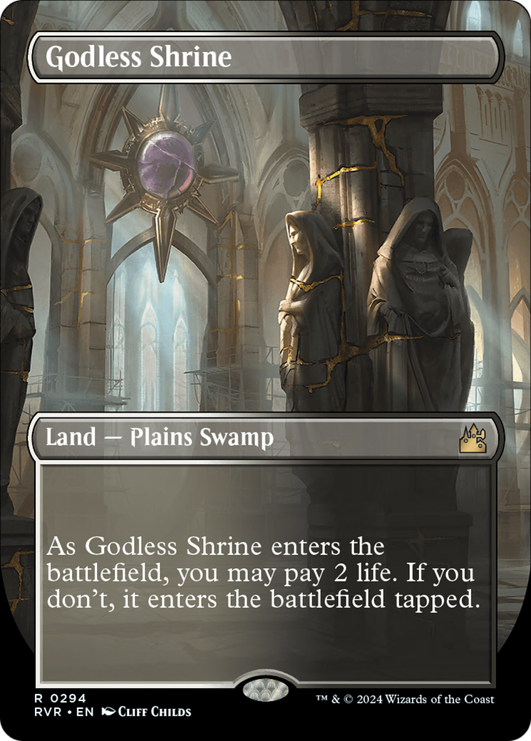 Godless Shrine (Borderless) [Ravnica Remastered] | Empire Gaming NC