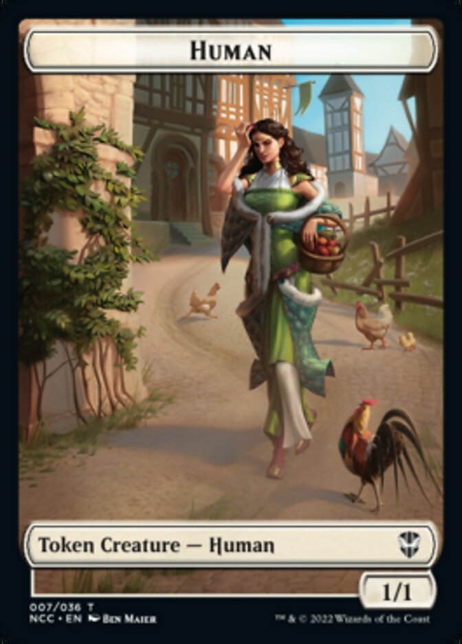 Eldrazi Spawn // Human Double-sided Token [Streets of New Capenna Commander Tokens] | Empire Gaming NC