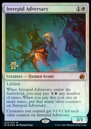 Intrepid Adversary [Innistrad: Midnight Hunt Prerelease Promos] | Empire Gaming NC