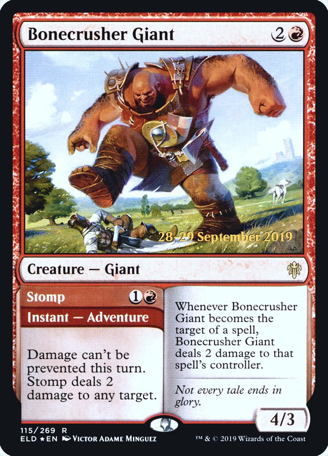 Bonecrusher Giant // Stomp  [Throne of Eldraine Prerelease Promos] | Empire Gaming NC