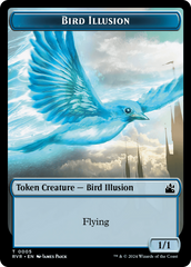 Elf Knight // Bird Illusion Double-Sided Token [Ravnica Remastered Tokens] | Empire Gaming NC