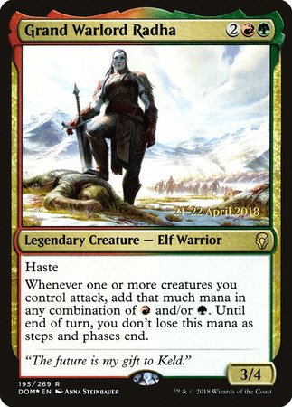 Grand Warlord Radha [Dominaria Promos] | Empire Gaming NC