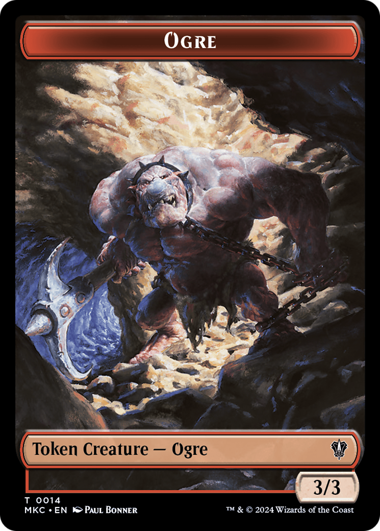 Human // Ogre Double-Sided Token [Murders at Karlov Manor Commander Tokens] | Empire Gaming NC