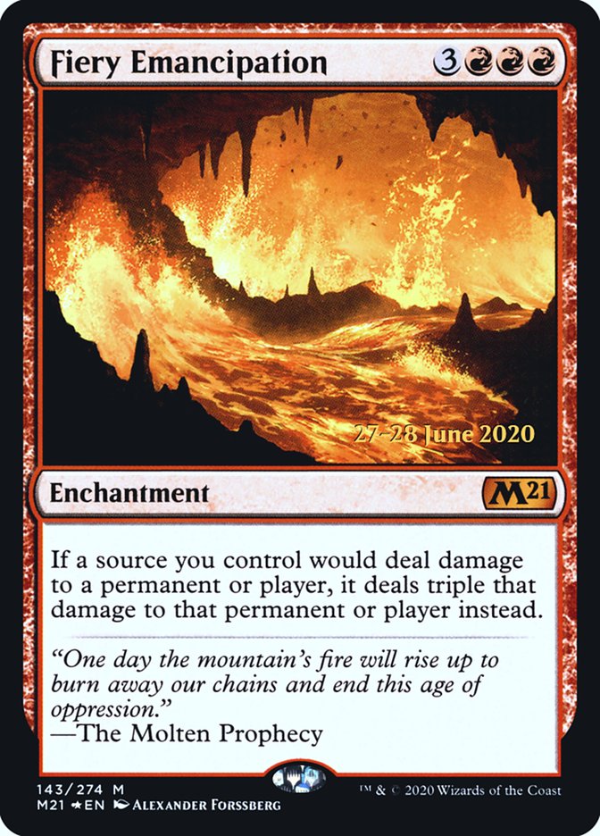 Fiery Emancipation  [Core Set 2021 Prerelease Promos] | Empire Gaming NC