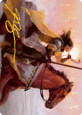 Sunrise Cavalier Art Card (Gold-Stamped Signature) [Innistrad: Midnight Hunt Art Series] | Empire Gaming NC