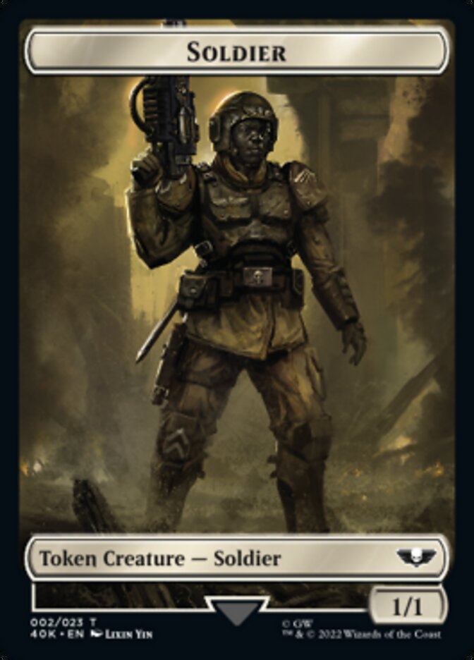 Soldier (002) // Space Marine Devastator Double-sided Token [Universes Beyond: Warhammer 40,000 Tokens] | Empire Gaming NC