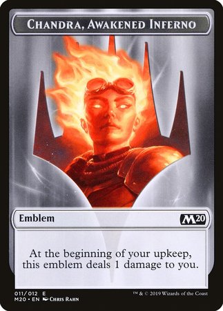 Emblem - Chandra, Awakened Inferno [Core Set 2020 Tokens] | Empire Gaming NC