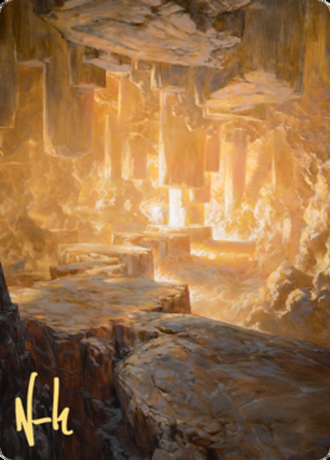 Pillarverge Pathway Art Card (Gold-Stamped Signature) [Zendikar Rising Art Series] | Empire Gaming NC