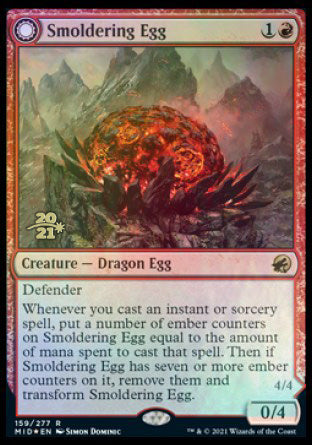 Smoldering Egg // Ashmouth Dragon [Innistrad: Midnight Hunt Prerelease Promos] | Empire Gaming NC