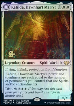 Katilda, Dawnhart Martyr // Katilda's Rising Dawn [Innistrad: Crimson Vow Prerelease Promos] | Empire Gaming NC