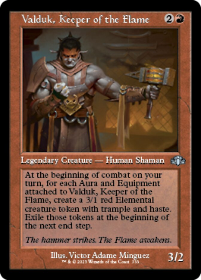 Valduk, Keeper of the Flame (Retro) [Dominaria Remastered] | Empire Gaming NC