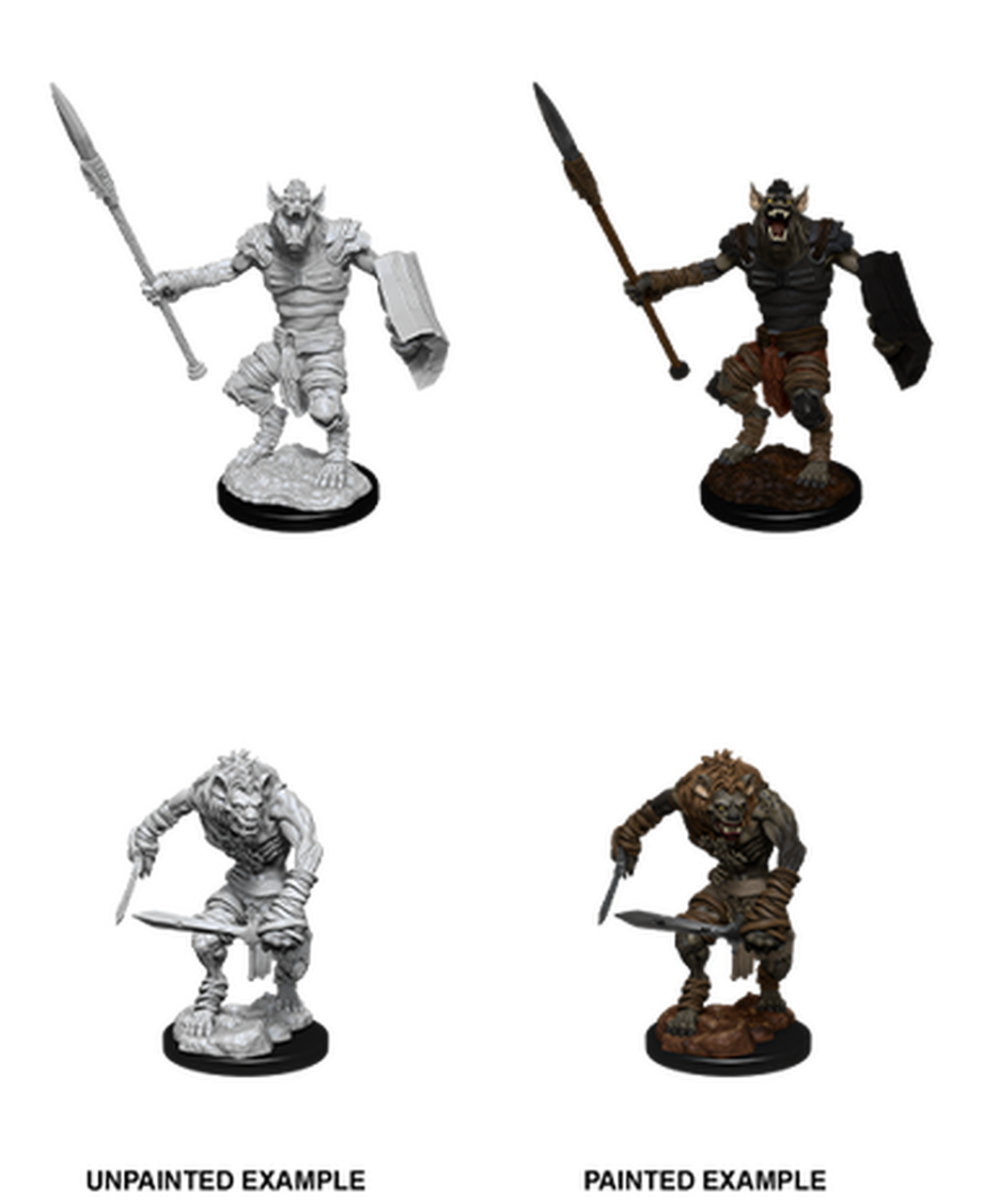 DUNGEONS & DRAGONS: NOLZUR'S MARVELOUS UNPAINTED MINIATURES - GNOLL & GNOLL FLESH GNAWER | Empire Gaming NC
