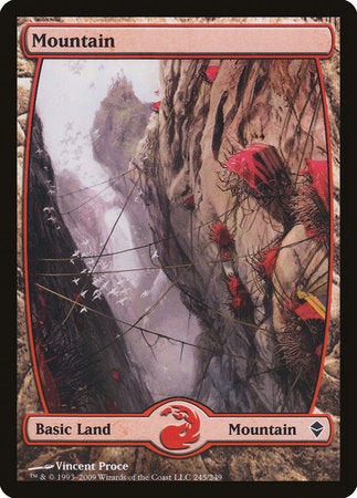 Mountain (245) - Full Art [Zendikar] | Empire Gaming NC