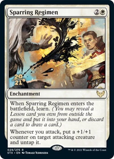 Sparring Regimen [Strixhaven: School of Mages Prerelease Promos] | Empire Gaming NC