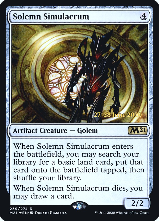 Solemn Simulacrum  [Core Set 2021 Prerelease Promos] | Empire Gaming NC