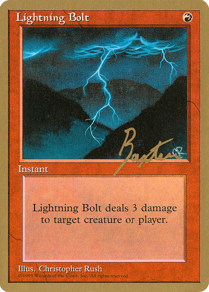 Lightning Bolt (George Baxter) [Pro Tour Collector Set] | Empire Gaming NC