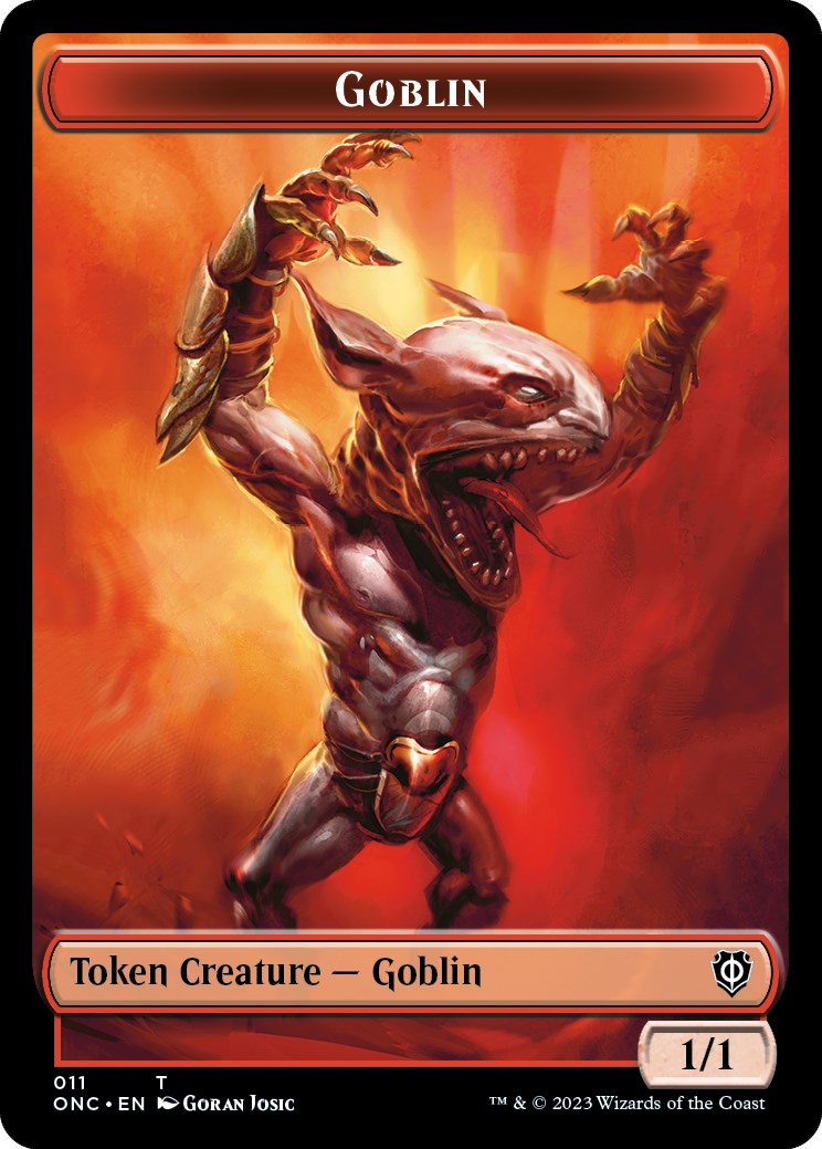 Rebel // Goblin Double-Sided Token [Phyrexia: All Will Be One Commander Tokens] | Empire Gaming NC