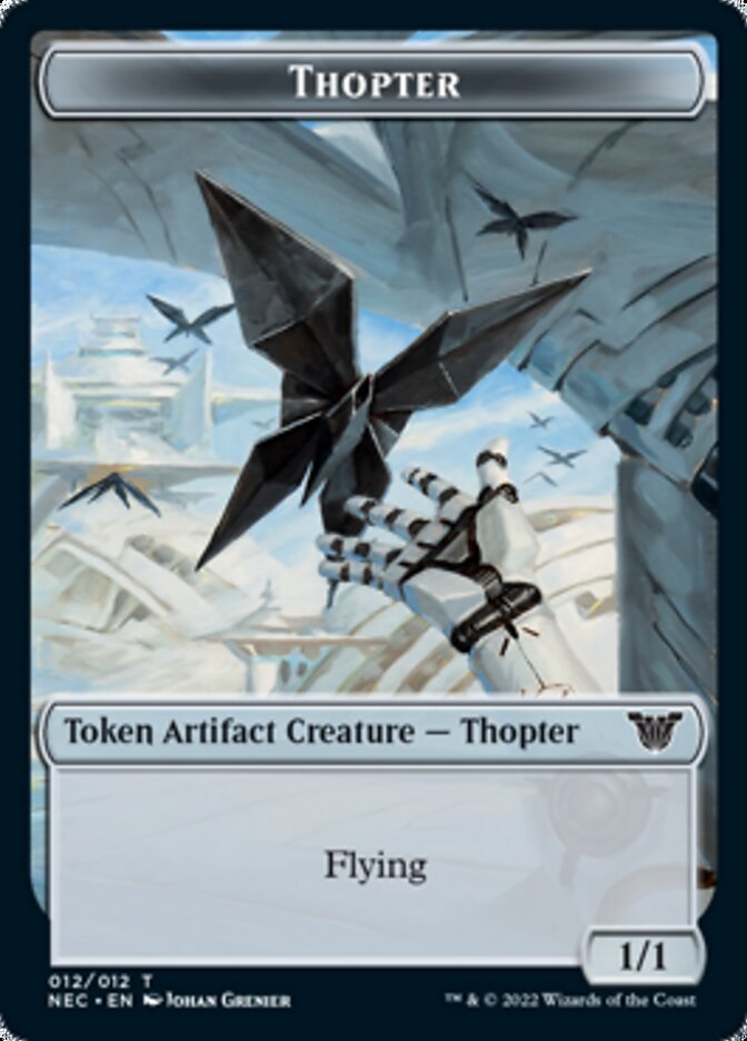 Thopter // Spirit (002) Double-sided Token [Kamigawa: Neon Dynasty Commander Tokens] | Empire Gaming NC