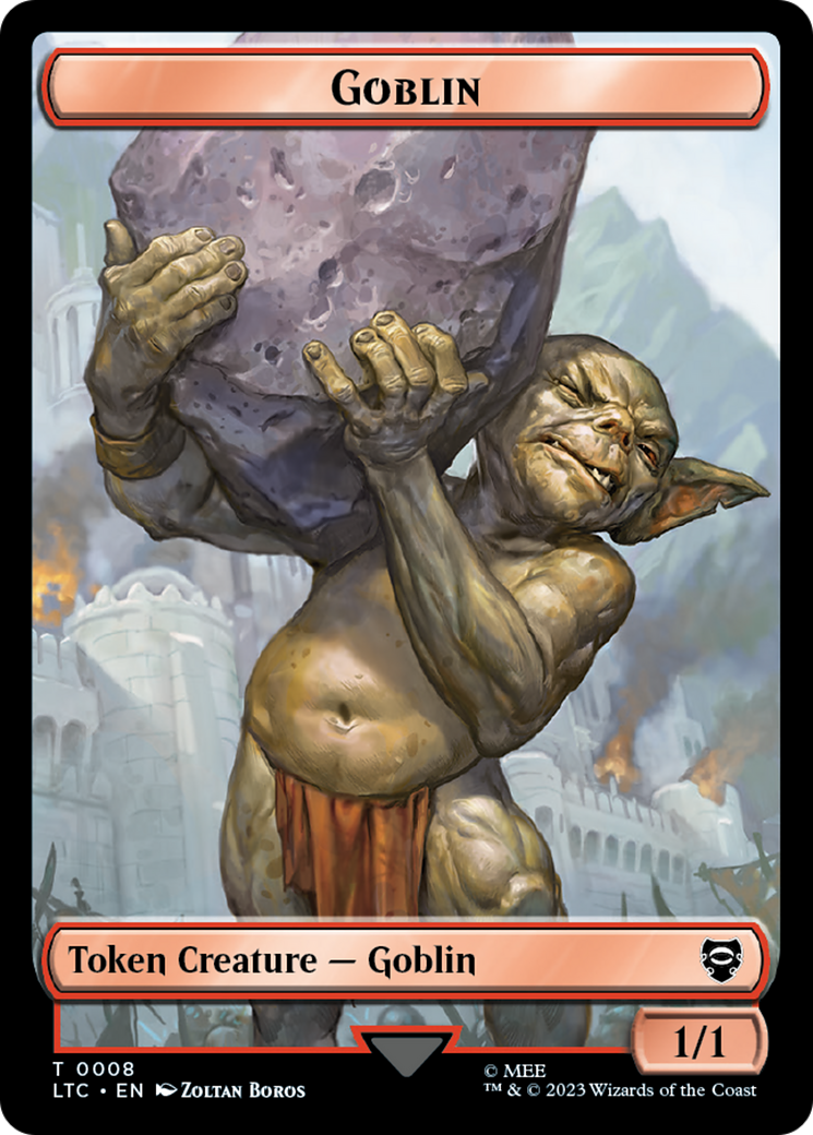 Goblin // Wraith Double-Sided Token [The Lord of the Rings: Tales of Middle-Earth Commander Tokens] | Empire Gaming NC