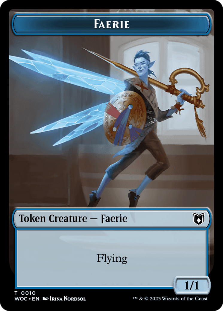 Faerie // Human Double-Sided Token [Wilds of Eldraine Commander Tokens] | Empire Gaming NC