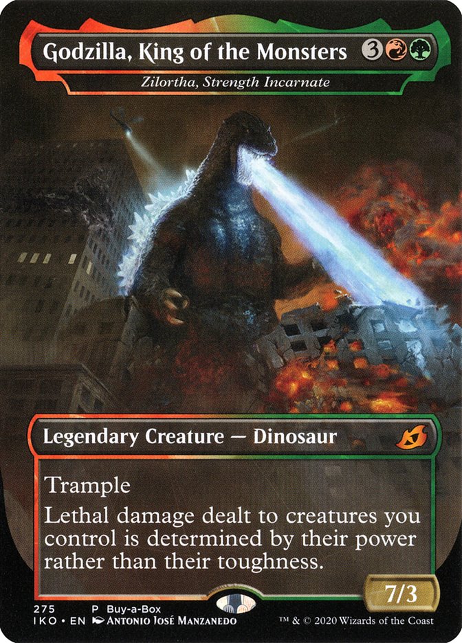 Zilortha, Strength Incarnate - Godzilla, King of the Monsters (Buy-A-Box) [Ikoria: Lair of Behemoths Promos] | Empire Gaming NC