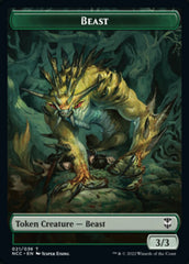 Beast // Saproling Double-sided Token [Streets of New Capenna Commander Tokens] | Empire Gaming NC