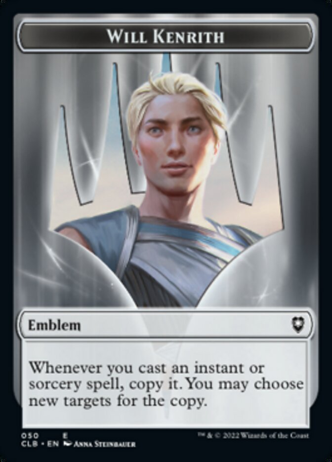 Will Kenrith Emblem // Copy Double-sided Token [Commander Legends: Battle for Baldur's Gate Tokens] | Empire Gaming NC