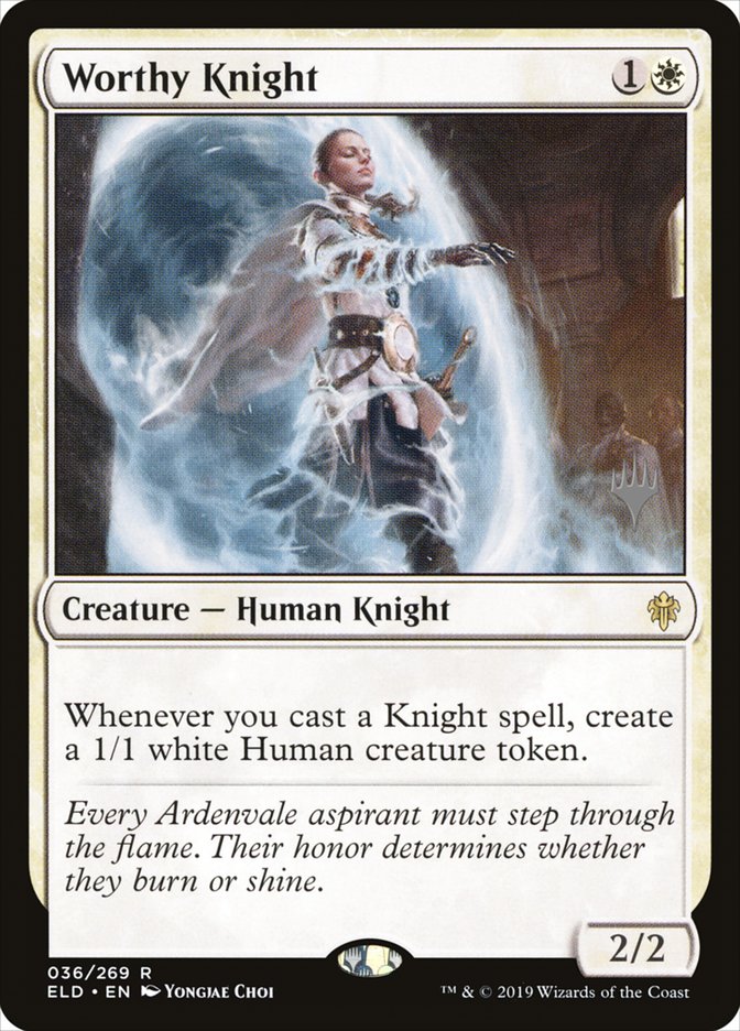 Worthy Knight (Promo Pack) [Throne of Eldraine Promos] | Empire Gaming NC