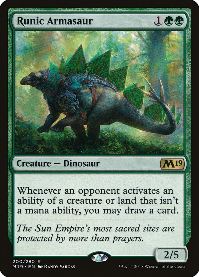 Runic Armasaur [Core Set 2019] | Empire Gaming NC