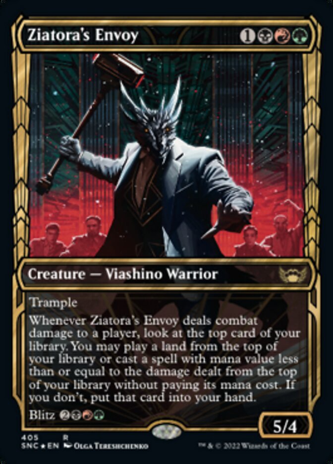 Ziatora's Envoy (Showcase Golden Age Gilded Foil) [Streets of New Capenna] | Empire Gaming NC