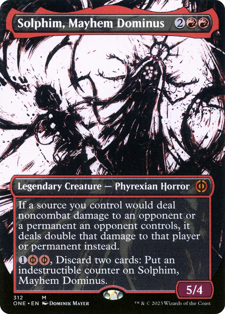 Solphim, Mayhem Dominus (Borderless Ichor) [Phyrexia: All Will Be One] | Empire Gaming NC