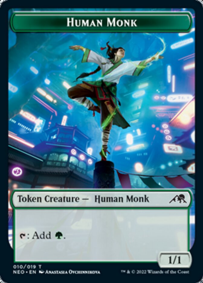 Human Monk Token [Kamigawa: Neon Dynasty Tokens] | Empire Gaming NC