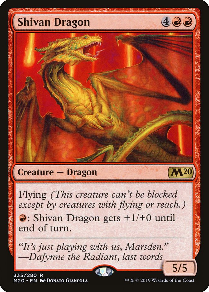 Shivan Dragon [Core Set 2020] | Empire Gaming NC