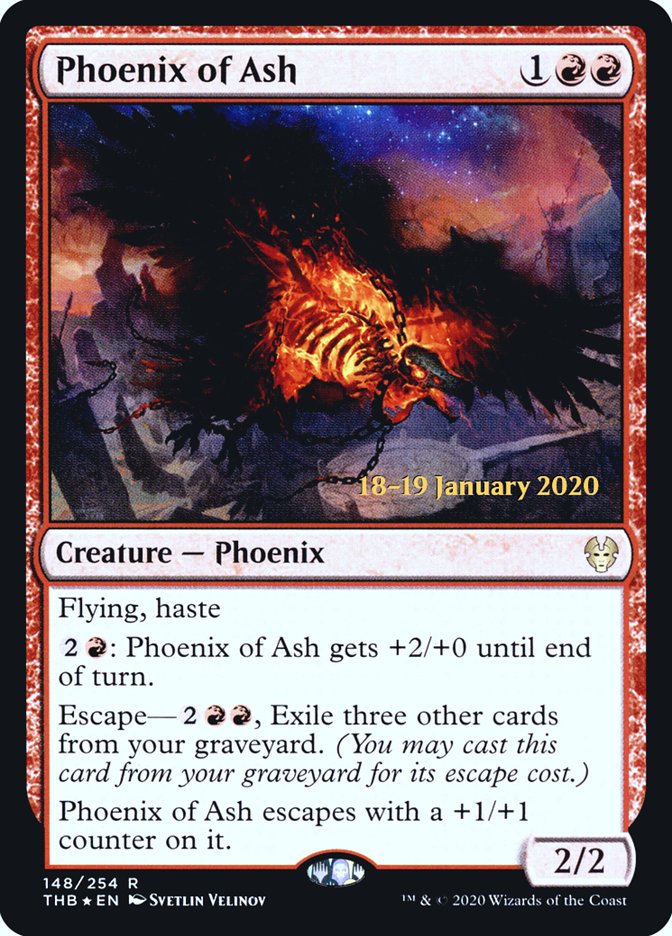 Phoenix of Ash [Theros Beyond Death Prerelease Promos] | Empire Gaming NC