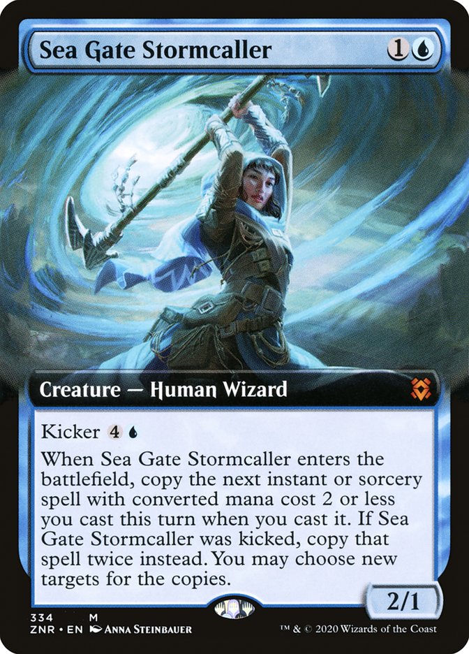 Sea Gate Stormcaller (Extended Art) [Zendikar Rising] | Empire Gaming NC