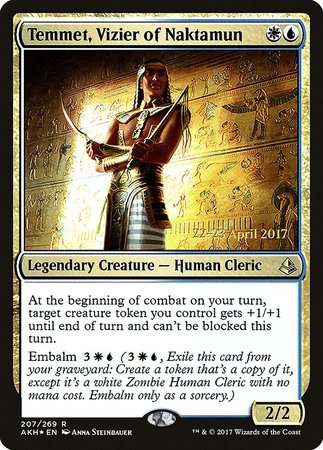 Temmet, Vizier of Naktamun [Amonkhet Promos] | Empire Gaming NC