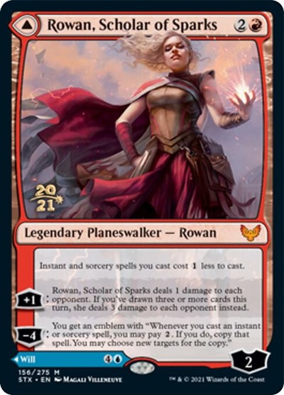 Rowan, Scholar of Sparks // Will, Scholar of Frost [Strixhaven: School of Mages Prerelease Promos] | Empire Gaming NC