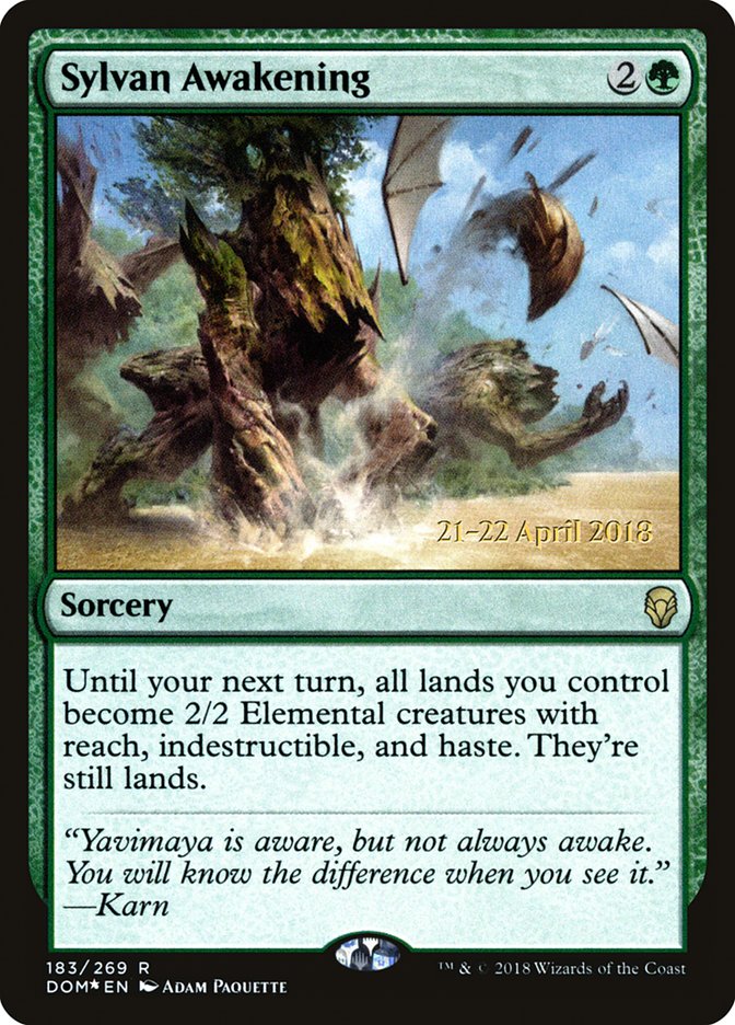 Sylvan Awakening [Dominaria Promos] | Empire Gaming NC