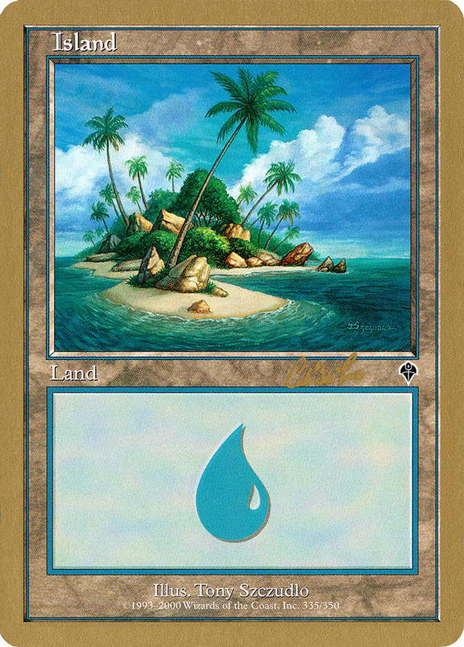 Island (cr335a) (Carlos Romao) [World Championship Decks 2002] | Empire Gaming NC