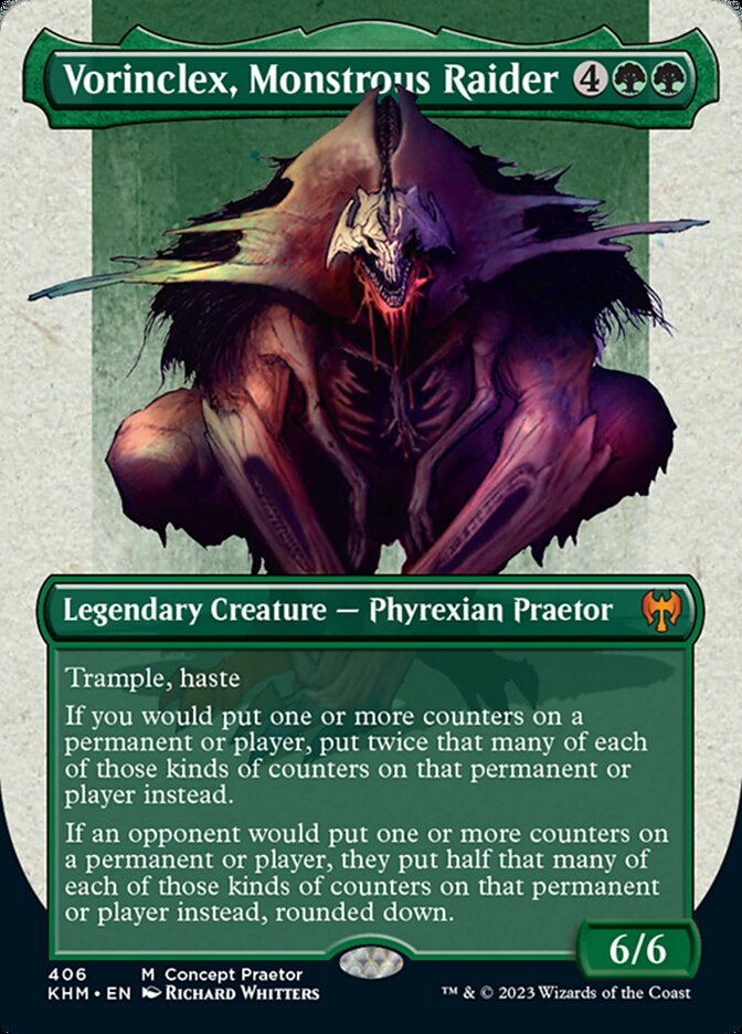 Vorinclex, Monstrous Raider (Borderless Concept Praetors) [Phyrexia: All Will Be One] | Empire Gaming NC